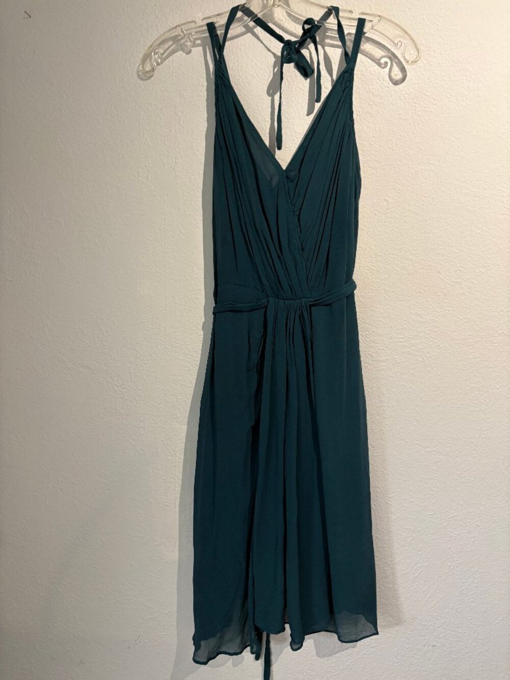 Urban Renewal SIlk Midi Dress in Dark Teal